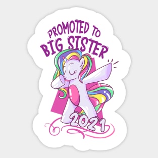 Unicorn  Big Sister 2021 announcing pregnancy Sticker